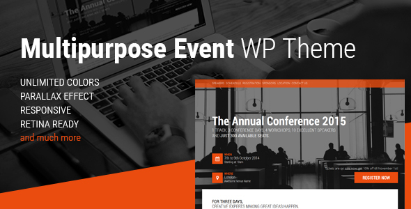 قالب Event - قالب وردپرس کنفرانس و رویداد