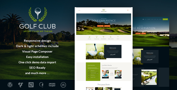 قالب Golf Club - قالب وردپرس ورزشی و رویدادها