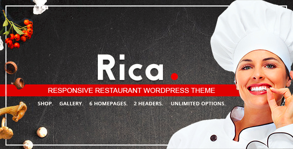 قالب Rica - قالب وردپرس رستوران