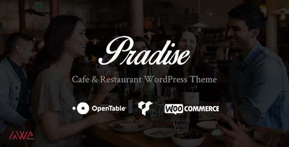 قالب Pradise - قالب وردپرس کافه و رستوران
