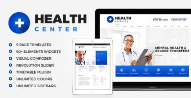 قالب مرکز سلامت | Health Center - قالب وردپرس پزشکی