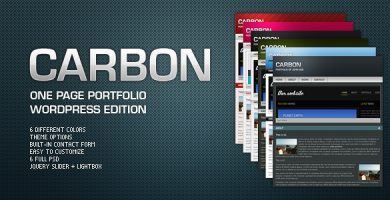 قالب Carbon One Page Portfolio - قالب وردپرس