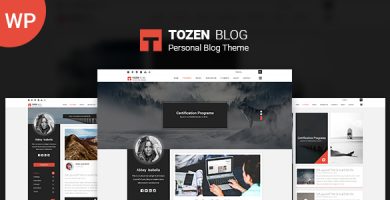 قالب Tozen - قالب وبلاگ وردپرس شخصی