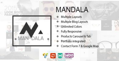 قالب Mandala - قالب وردپرس فروشگاهی ریسپانسیو