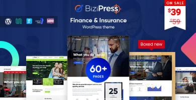 قالب BiziPress - قالب وردپرس بیمه و امور مالی