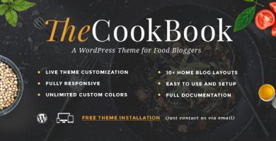 قالب TheCookBook - قالب وردپرس غذا
