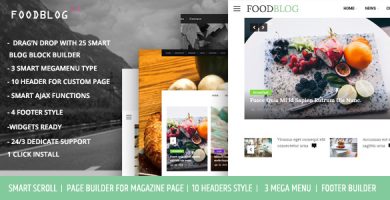 قالب FoodBlog - قالب وردپرس بلاگ و مجله شخصی