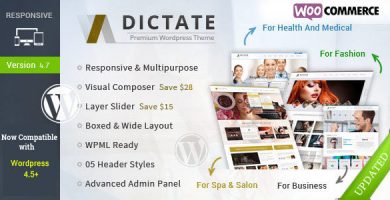 قالب Dictate - قالب وردپرس کسب و کار، مد، پزشکی و اسپا
