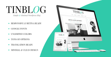 قالب Tinblog - قالب وردپرس وبلاگی مینیمال