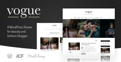قالب Vogue CD - قالب وبلاگ سبک زندگی و مد برای وردپرس