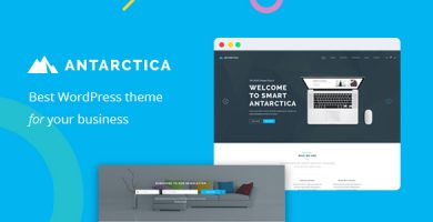 قالب Antarctica - قالب وردپرس نمونه کار کسب و کار