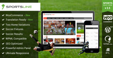 قالب Sportsline - قالب وردپرس خبری و مجله ای ورزشی