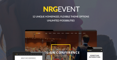 قالب NRGevent - قالب وردپرس کنفرانس و رویداد