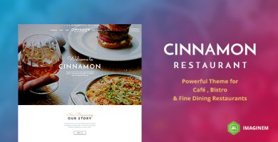 قالب Cinnamon Restaurant - قالب وردپرس