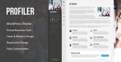 قالب پروفایلر | Profiler - قالب وردپرس وبلاگ شخصی