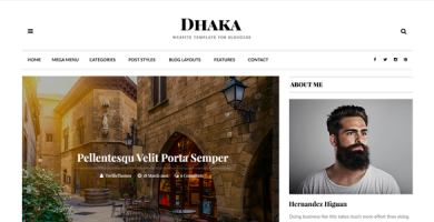 قالب Dhaka - قالب وبلاگ وردپرس ریسپانسیو