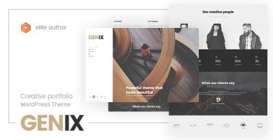 قالب Genix - قالب وردپرس نمونه کار خلاقانه