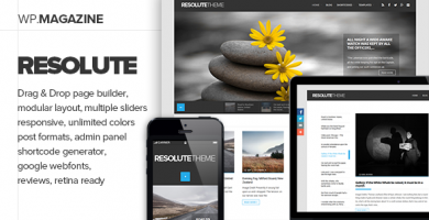 قالب Resolute - قالب سایت مجله و بلاگ