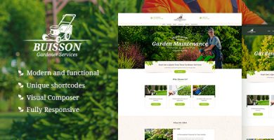 قالب Buisson - قالب وردپرس باغبانی