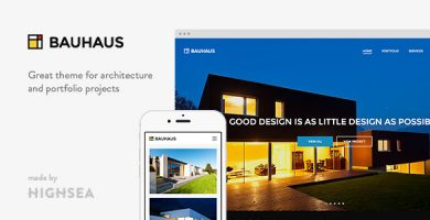 قالب Bauhaus - قالب وردپرس معماری و نمونه کار