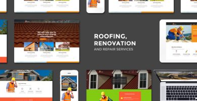 قالب Roofing - قالب وردپرس خدمات تعمیری