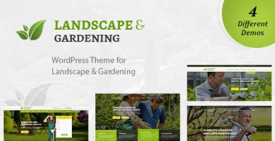 قالب Landscape - قالب وردپرس باغبانی و محوطه سازی