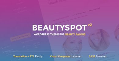 قالب BeautySpot - قالب وردپرس برای سالن های زیبایی