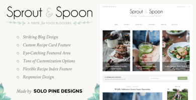 قالب Sprout & Spoon - قالب وردپرس غذا