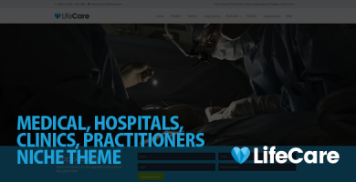 قالب LifeCare - قالب وردپرس پزشکی