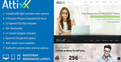 قالب Attixx - قالب وردپرس شرکتی