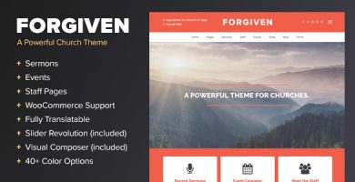 قالب Forgiven - قالب وردپرس برای کلیسا