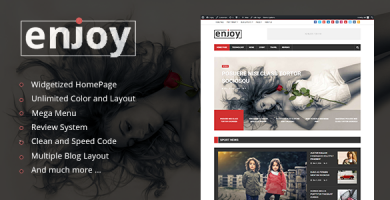 قالب Enjoy - قالب مجله و وبلاگ وردپرس