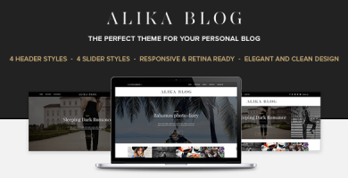 قالب Alika - قالب وبلاگ وردپرس شخصی