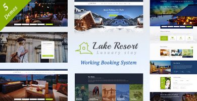 قالب Lake Resort - قالب وردپرس هتل