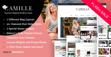 قالب Camille - قالب وردپرس شخصی و مجله