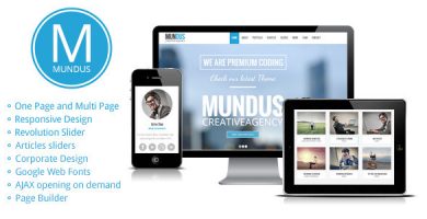 قالب Mundus - قالب سایت تک صفحه ای شرکتی