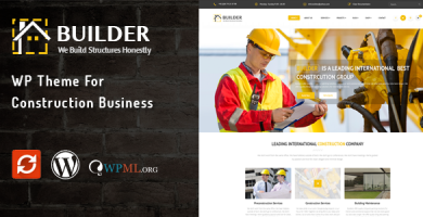 قالب Builder - قالب وردپرس کسب و کار ساختمانی