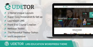 قالب Udetor - قالب وردپرس آموزش و LMS