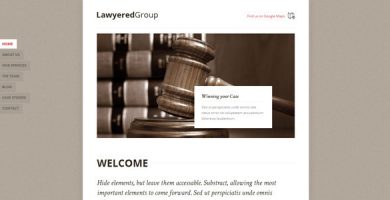 قالب Lawyered Group - قالب وردپرس تک صفحه ای رتینا ساپورت