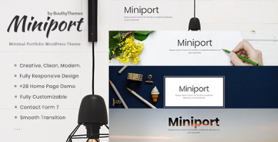 قالب Miniport - قالب وردپرس نمونه کار
