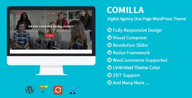 قالب Comilla - قالب وردپرس تک صفحه ای آژانس دیجیتال
