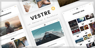 قالب Vestre - قالب وردپرس خلاقانه عکاسی و نمونه کار