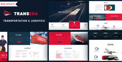قالب Transera Logistics - قالب سایت شرکت حمل و نقل