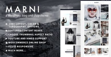 قالب Marni - یک قالب وبلاگ و فروشگاه وردپرس