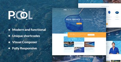 قالب Pool - قالب وردپرس خدمات تعمیر و نگهداری