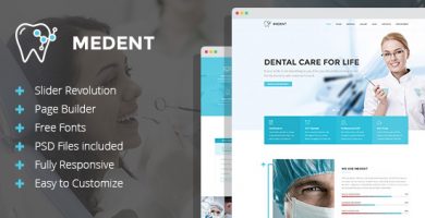 قالب Medent - قالب وردپرس کلینیک دندانپزشکی