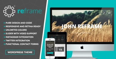 قالب ReFrame - قالب وردپرس عکاسی