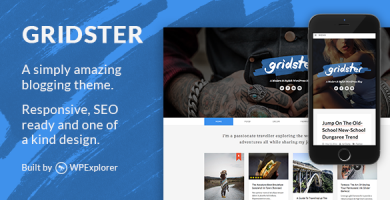 قالب Gridster - قالب وبلاگ وردپرس