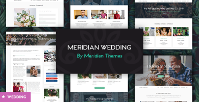 قالب Meridian Wedding - قالب وردپرس ازدواج