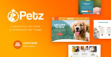 قالب Petz - قالب وردپرس حیوانات خانگی و دامپزشکی